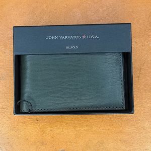 John Varvatos USA Pea Green Leather Wallet